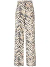 Missoni Zigzag-pattern Cotton Palazzo Pants In Neutrals