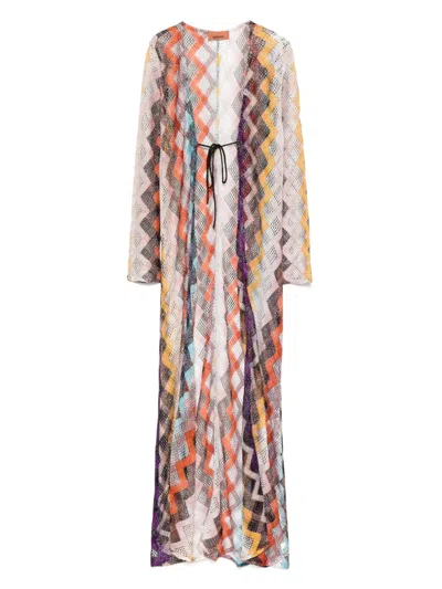 Missoni Zigzag-pattern Cover-up In Neutral