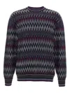Missoni Zigzag Pattern Sweater Sweaters And Cardigans Blue In Multi