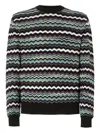 Missoni Crew Neck Sweater With Zigzag Pattern In Multi