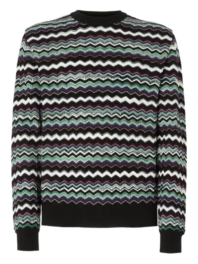 MISSONI ZIGZAG-PATTERN CREW-NECK SWEATER