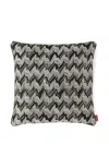 Missoni Zigzag-pattern Cushion In Black