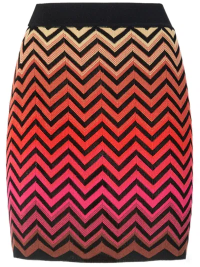 Missoni High-waisted Cotton Blend Mini Skirt With Embroidery In Multi