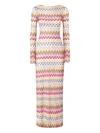 Missoni Zigzag-pattern Dress In Pink