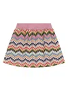 Missoni Zigzag-pattern Elastic-waistband Skirt In Pink