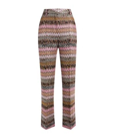 MISSONI MISSONI ZIGZAG PATTERN FLARED PANTS