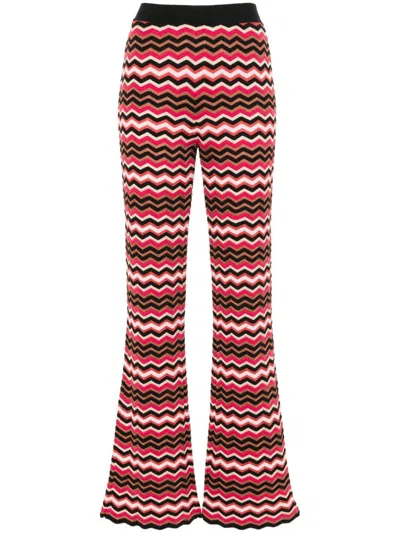 Missoni Zigzag-intarsia Knitted Trousers In Multicoloured