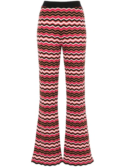 Missoni Zigzag-intarsia Knitted Trousers In Multicolour