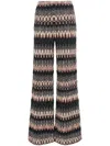 Missoni Zigzag Lurex Flared Trousers In Multicolour