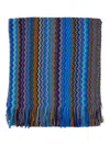 Missoni Zigzag-pattern Fringed Scarf In Multi