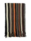 Missoni Zigzag-pattern Fringed Scarf In Multi