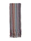 Missoni Zigzag-pattern Fringed Scarf In Multi