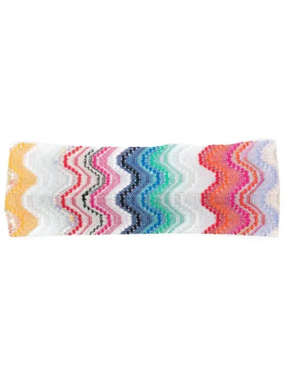 Missoni Zigzag Pattern Hair Band In Multicolor