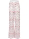Missoni Sequin-embellished Zigzag Flared Trousers In Pink