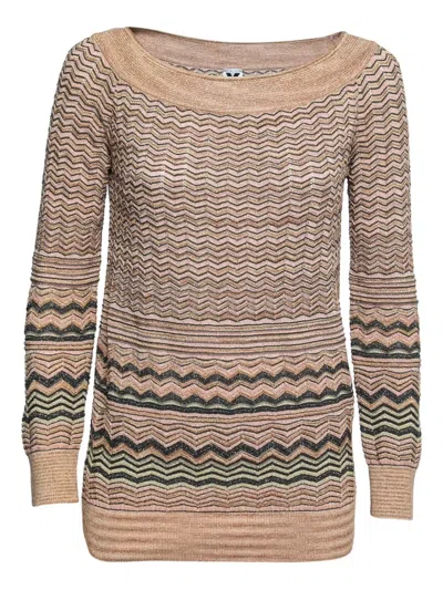 Pre-owned Missoni Zigzag-pattern Jumper In Neutral