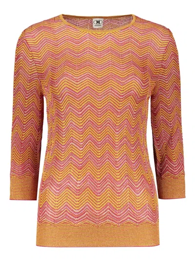 Missoni Zigzag-pattern Jumper In Orange
