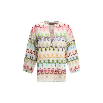 Missoni Geometric Pattern Blouse In Multicolor