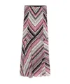 Missoni Multicolor Pink And Brown Long Skirt In Multicolor
