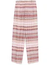 Missoni Zigzag-pattern Lamé Trousers In Red