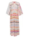 Missoni Zigzag-woven Kaftan Beach Dress In Multicolour