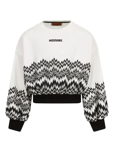 MISSONI ZIGZAG-PATTERN LONG-SLEEVE TOP