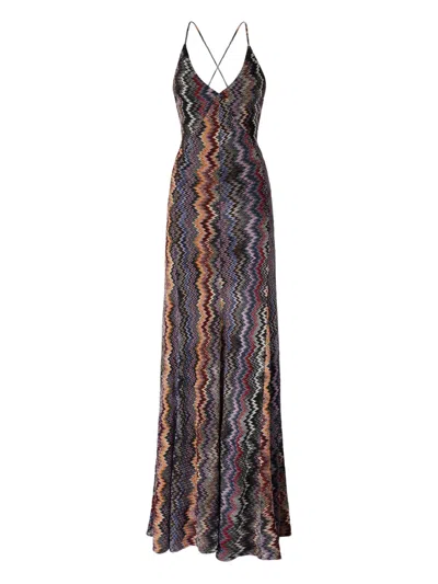 Missoni Zigzag-pattern Maxi Dress In Multi