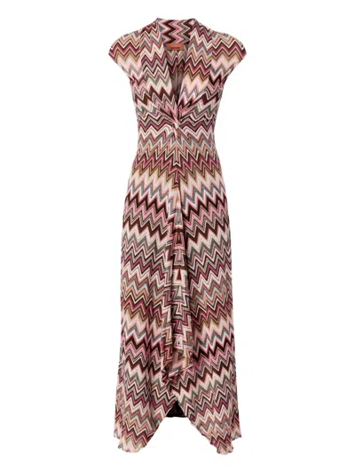 MISSONI ZIGZAG-PATTERN MIDI DRESS