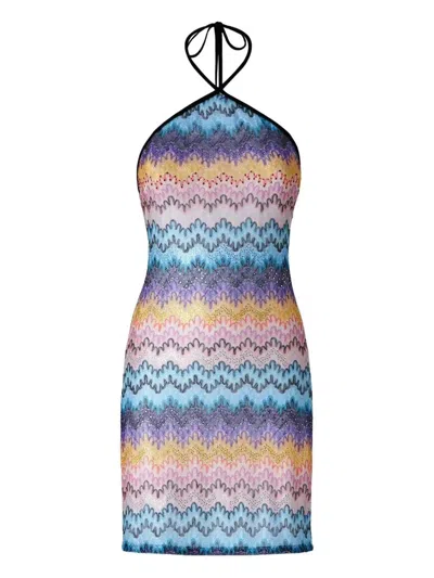 MISSONI ZIGZAG-PATTERN MINI DRESS - WOMEN'S - FABRIC
