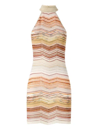 Missoni Metallic Crochet-knit Mini Dress In Multi