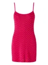 Missoni Zigzag-pattern Mini Dress In 粉色