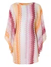 Missoni Zigzag-pattern Mini Dress In 粉色
