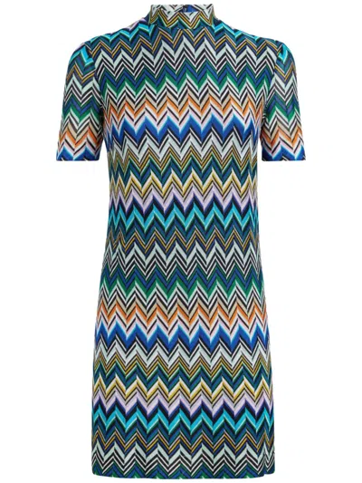 Missoni Zigzag-pattern Mini Dress In Multicolour
