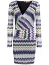 Missoni Long Sleeve Dress In Neutrals