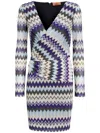 Missoni Long Sleeve Dress In Neutrals
