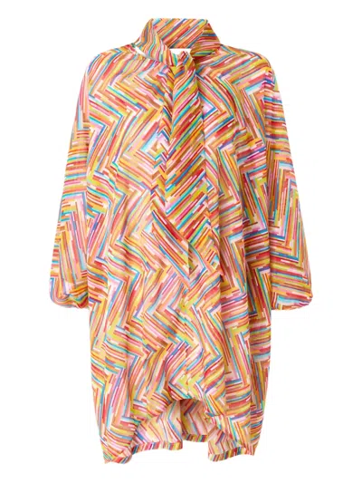 Missoni Zigzag-pattern Mini Dress In Orange