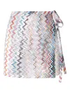 Shop Missoni Zigzag-pattern Mini Skirt In 白色