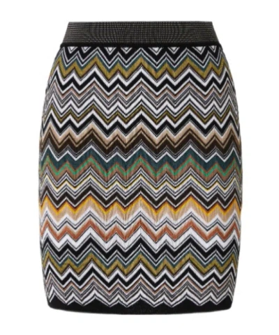 Missoni Zigzag-pattern Mini Skirt In Multi