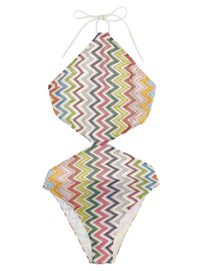 Missoni Zigzag Pattern One-piece Swimsuit