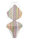 Missoni Zigzag Pattern One-piece Swimsuit In Multi