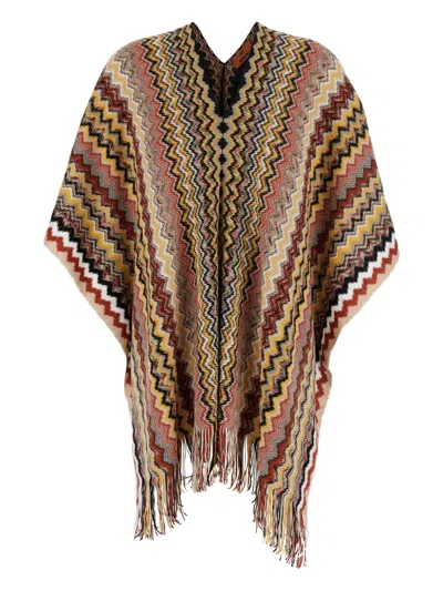 Missoni Women Poncho Mod.28 Da237 In Animal Print