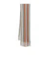 Missoni Zig-zag Viscose Blend Fringed Scarf Accessories In Nude