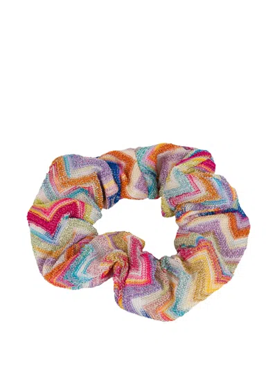 Missoni Kids' Zigzag-pattern Scrunchie In Multi