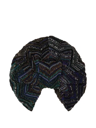 Missoni Zigzag-pattern Sequin-embelishment Hat In Black