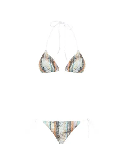 Missoni Zigzag Pattern Sequins-detail Bikini Set In Multi