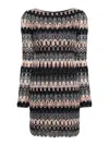 Missoni Wave-pattern Minidress In Multicolour
