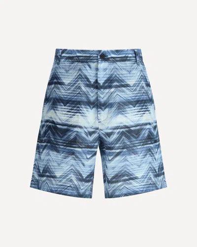 Missoni Zigzag Pattern Shorts In Blue