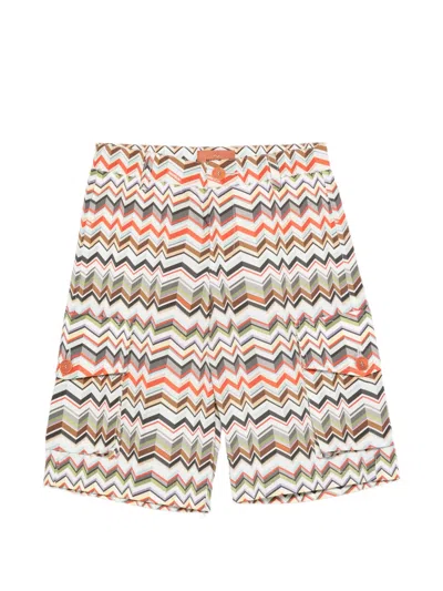 Missoni Kids' Zigzag-pattern Shorts In Multi