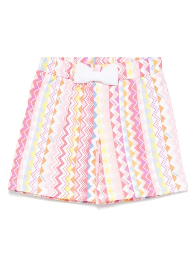 Missoni Babies' Zigzag-pattern Shorts In Pink