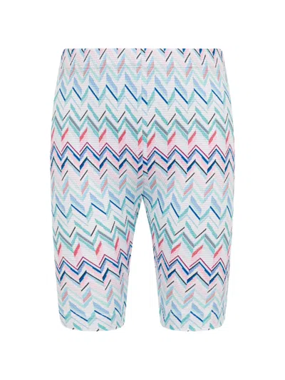 Missoni Kids' Zigzag-pattern Shorts In Blue