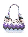 Missoni Zigzag-pattern Shoulder Bag In Blue